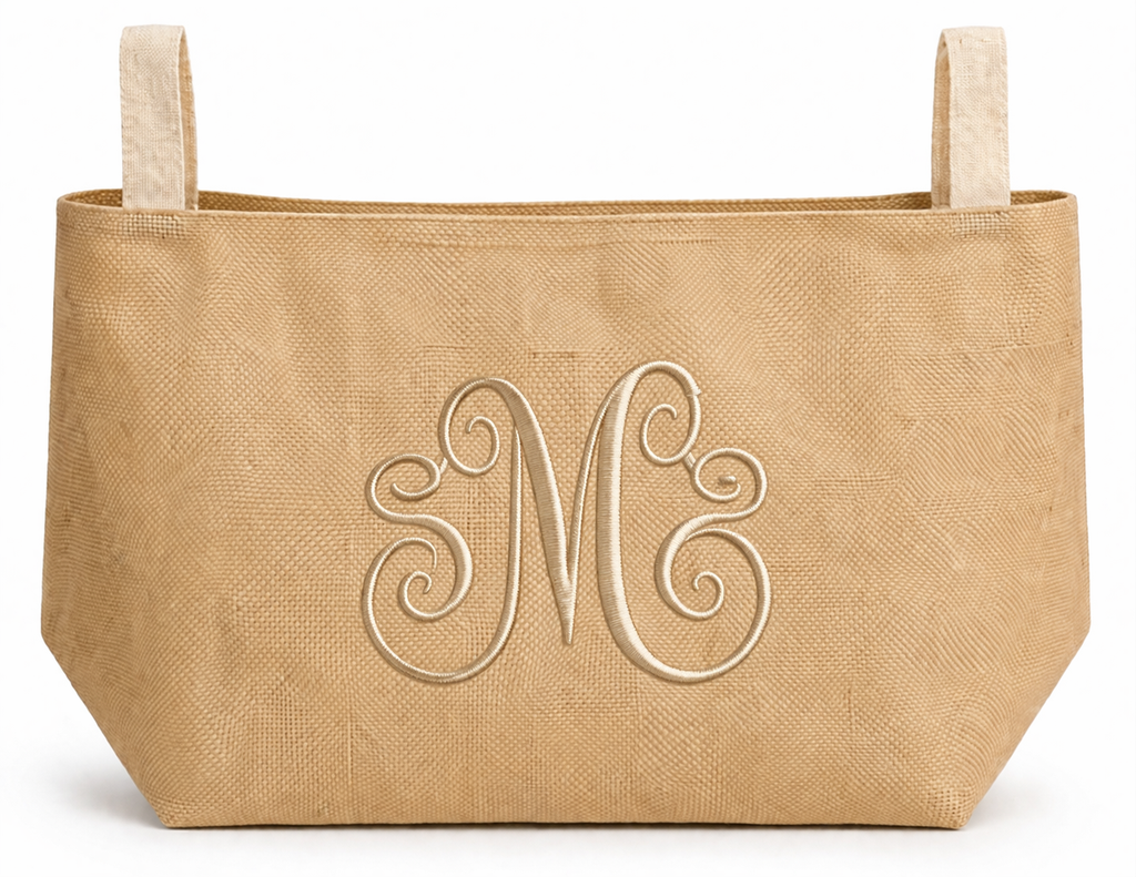 Natural Jute Utility Tote – Everyday Carry Bag (Personalized)