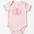 Baby Girl Script Monogram Onesie