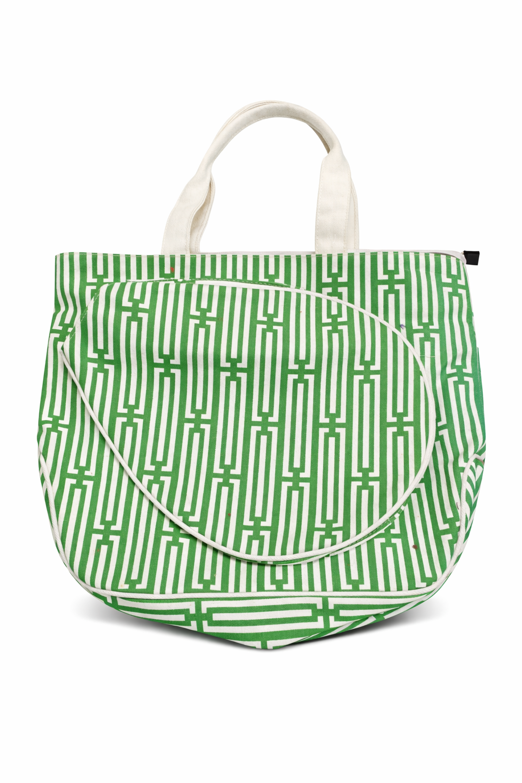Tennis Tote Bag – Green Canvas (Personalized Racket Bag)