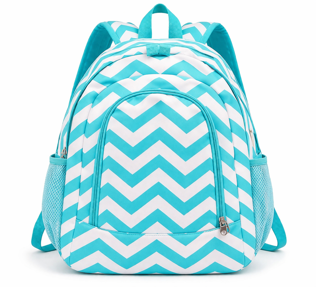 Chevron Backpack – Classic School Bag (Personalized)