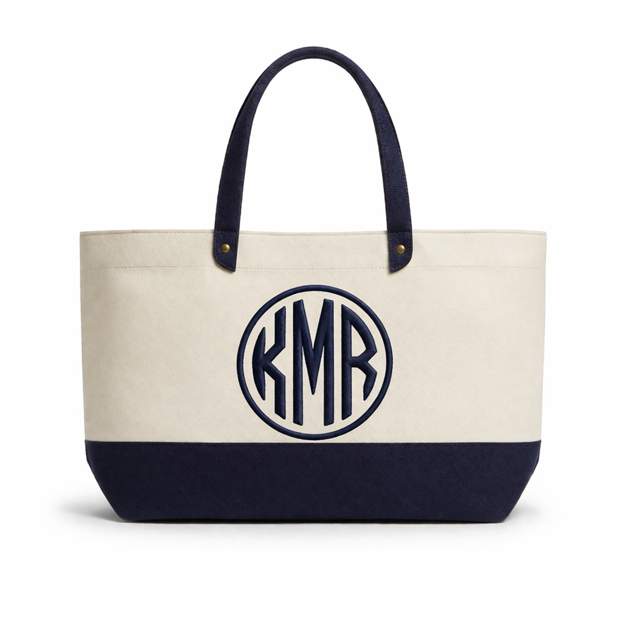 Large Canvas Tote – Navy (Personalized Everyday Bag)