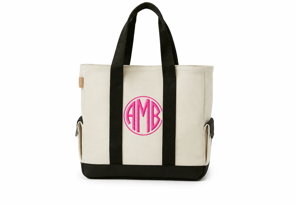 Zip Top Canvas Tote – Secure Closure (Personalized Everyday Bag)