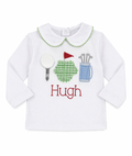 Boys Golf Appliqué Name Shirt – Classic Collared Tee