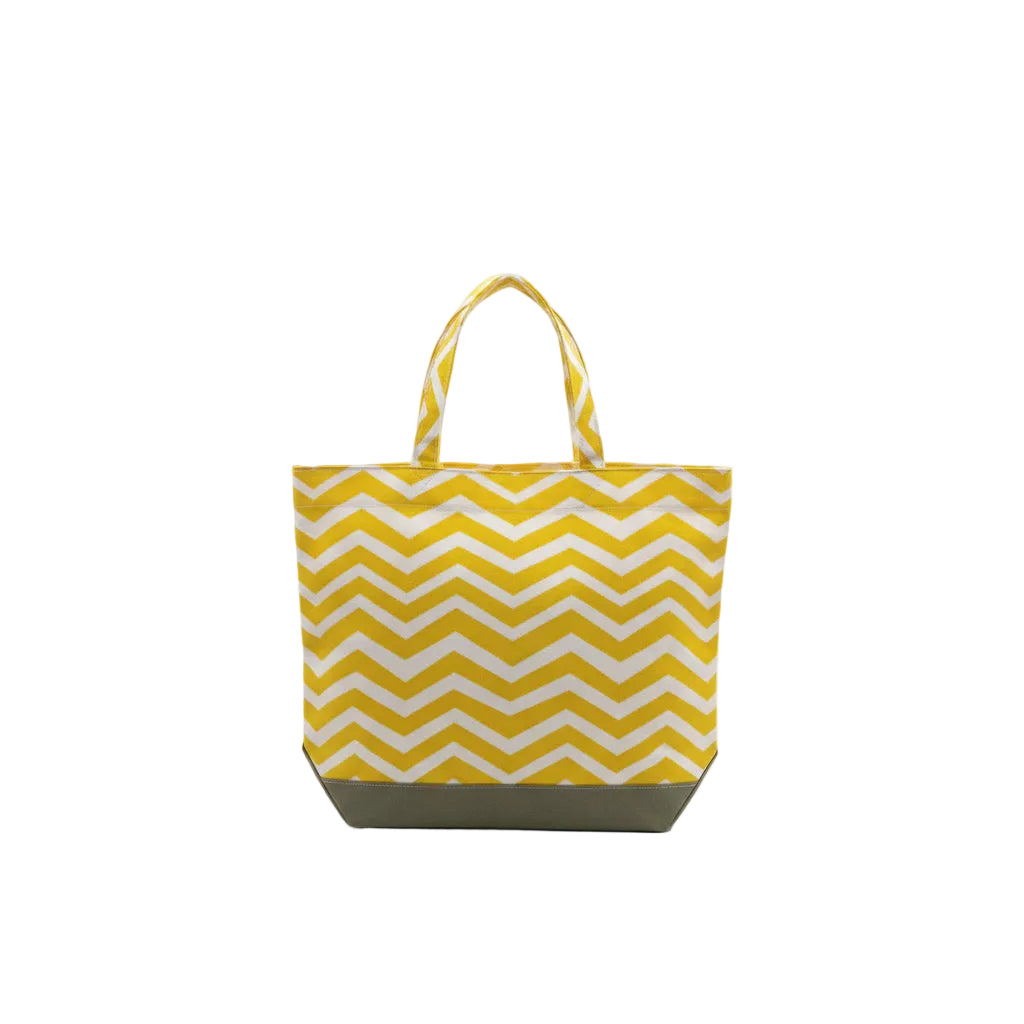 Chevron Tote – Yellow Citrus (Personalized Canvas Bag)