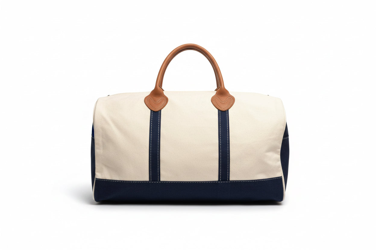 Round Duffle Bag – Canvas (Personalized Travel Bag)