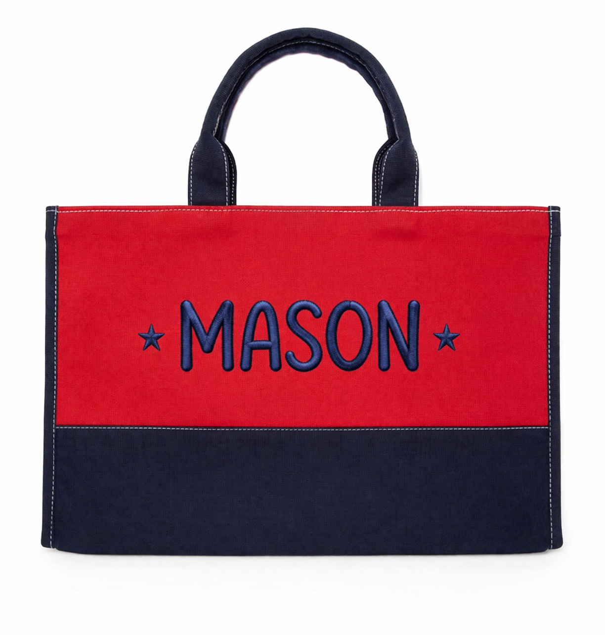 Canvas Tote – Red (Personalized Everyday Bag)