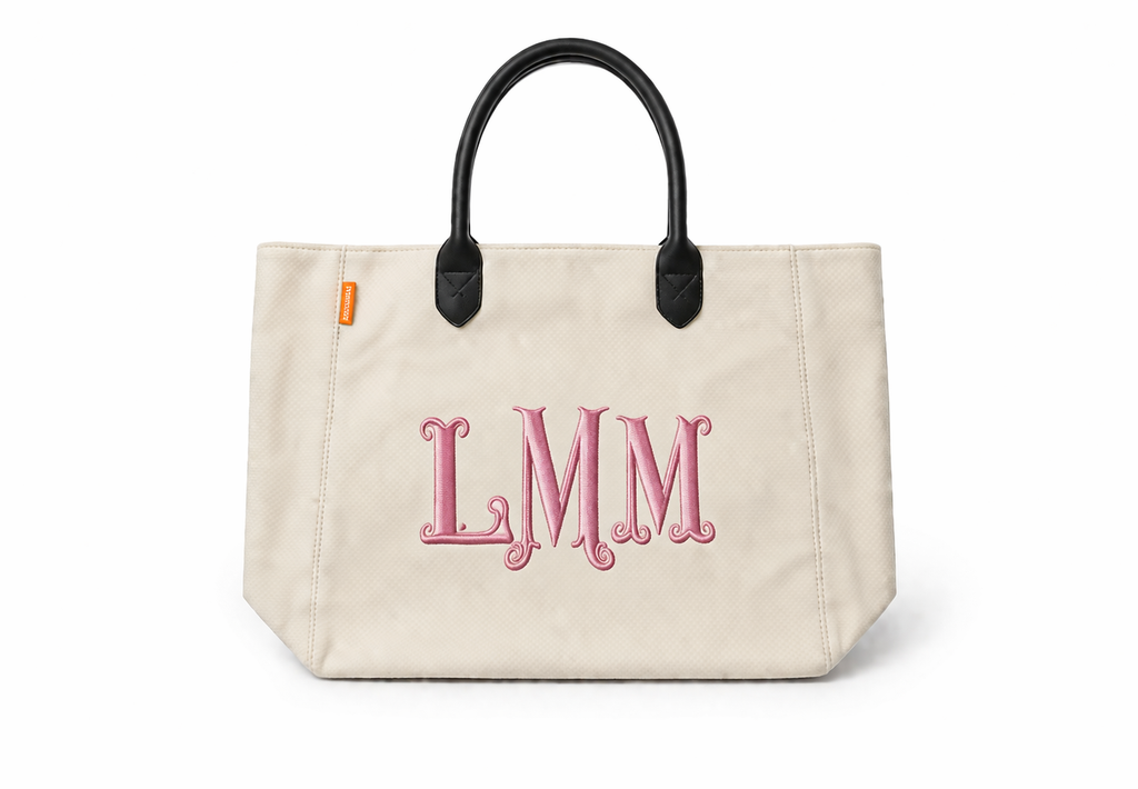 Leather Handle Canvas Tote – Everyday Style (Personalized Tote Bag)