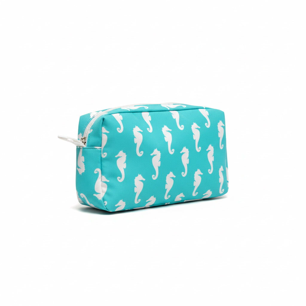 Seahorse Canvas Travel Kit – Personalized Toiletry Bag
