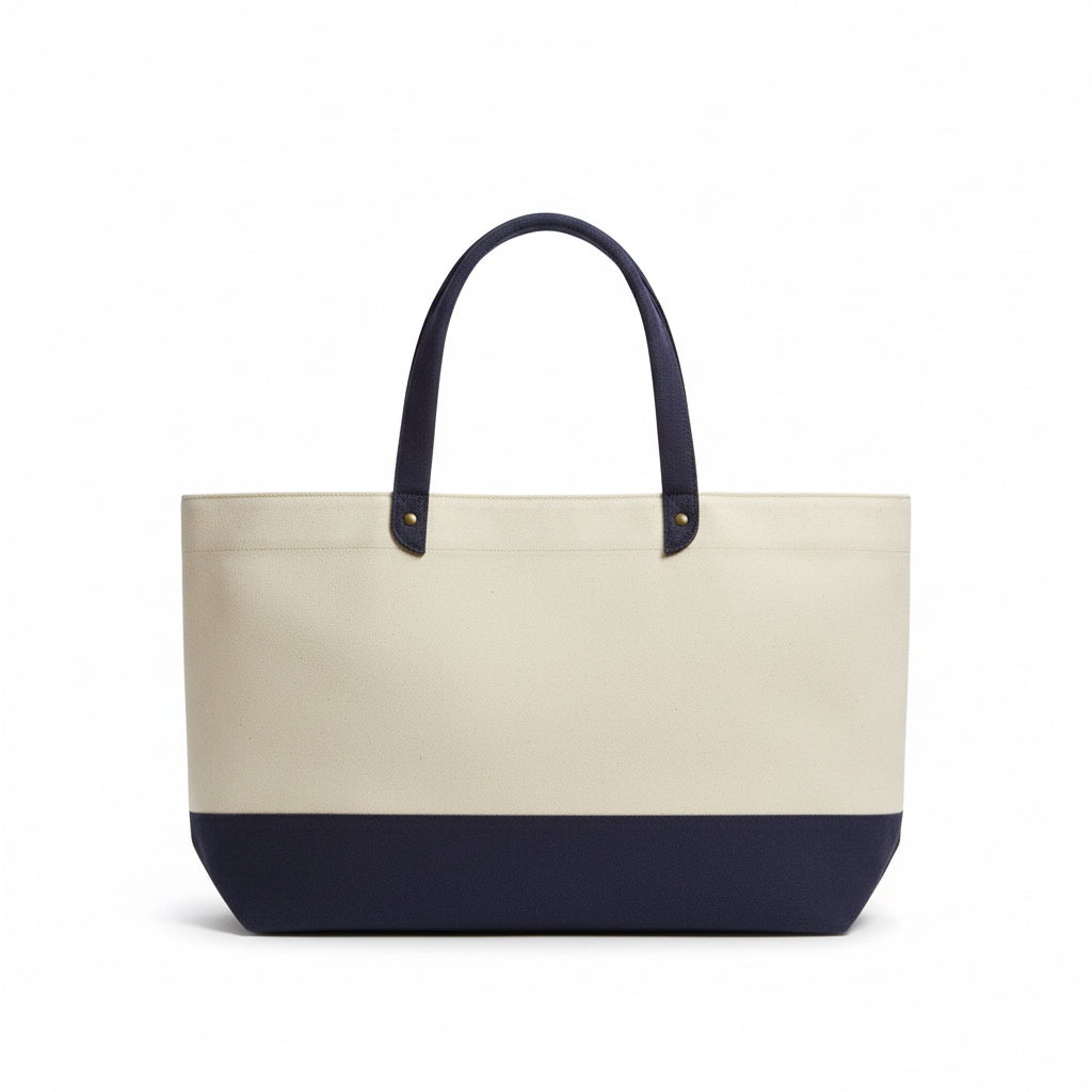 Large Canvas Tote – Navy (Personalized Everyday Bag)