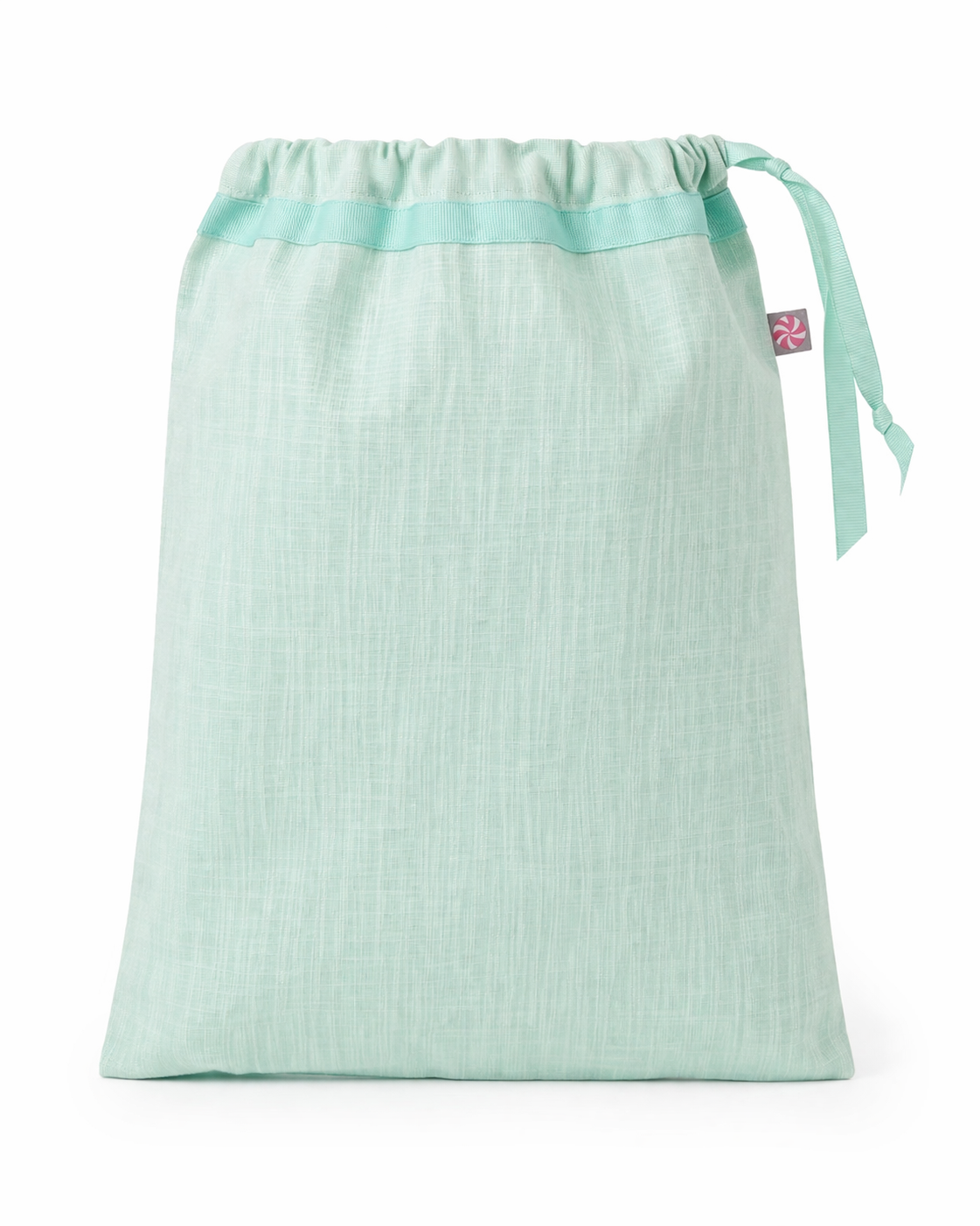 Mint Drawstring Laundry Bag – Personalized Travel Organizer Pouch