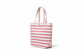 Pink Sailor Stripe Canvas Tote – Personalized Medium Bag