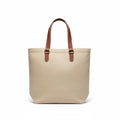 Jute Canvas Tote – Personalized Bag with Leather Handles