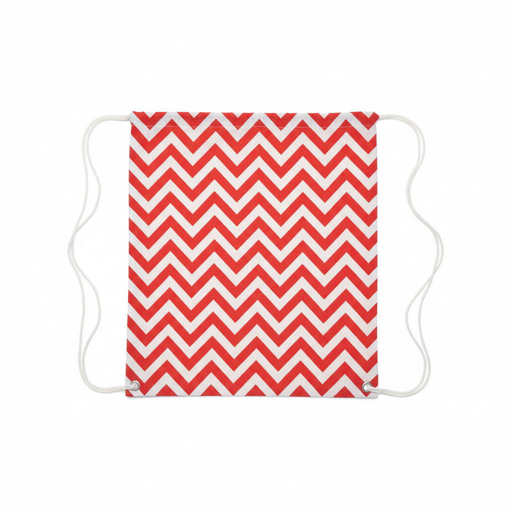 Chevron Drawstring Backpack – Personalized Canvas Cinch Bag