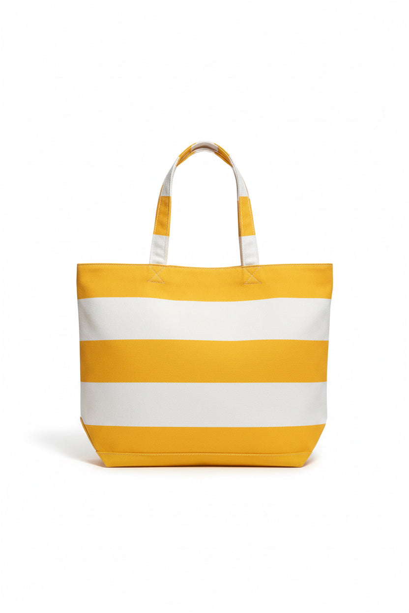 Rugby Stripe Canvas Tote (Personalized Everyday Bag)