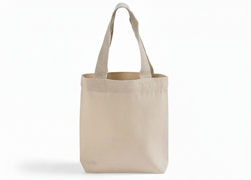 Small Canvas Tote – Beige (Personalized Everyday Bag)