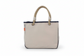 Rope Handle Tote – Navy Stripe Canvas (Personalized Beach Bag)