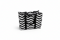 Chevron Utility Tote – Black & White (Personalized Everyday Bag)