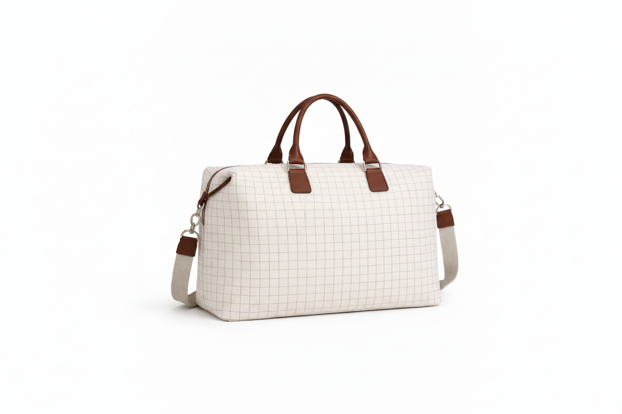 Natural Canvas Weekender Bag – Personalized Travel Tote