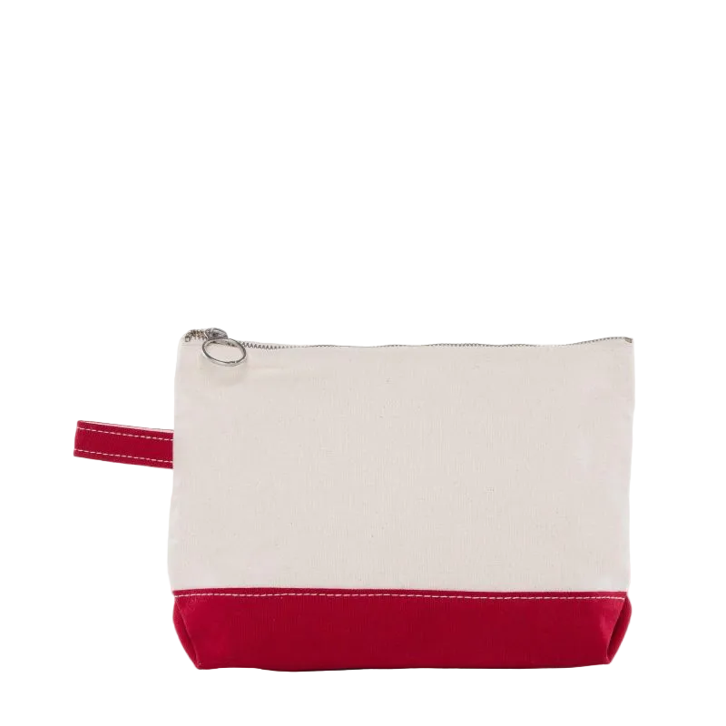 Classic Canvas Makeup Bag – Personalized Wristlet Pouch