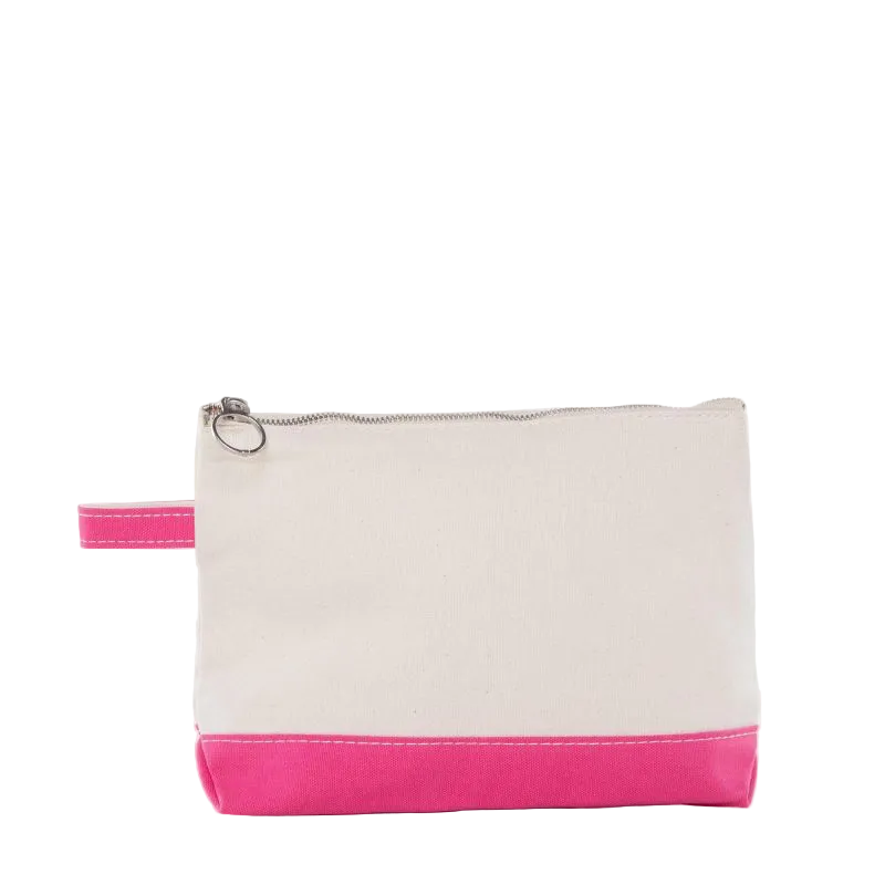 Classic Canvas Makeup Bag – Personalized Wristlet Pouch