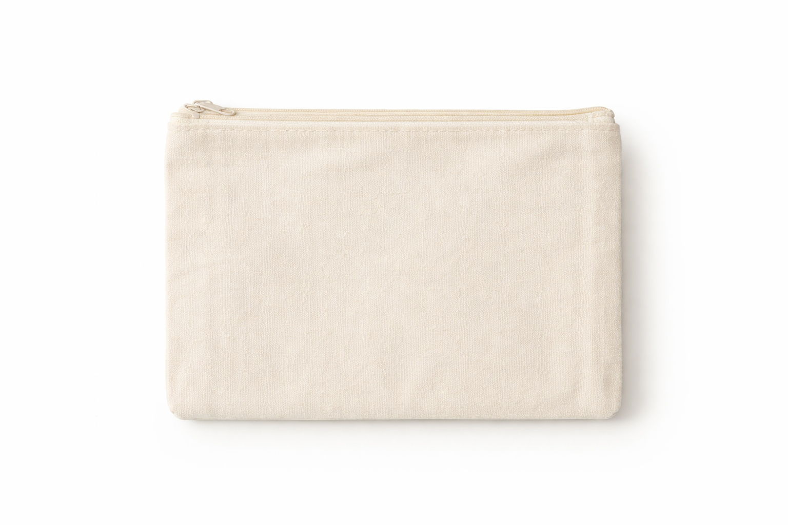 Personalized Canvas Zip Pouch – Custom Monogram