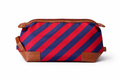 Personalized Striped Nylon Dopp Kit – Red & Navy Monogram