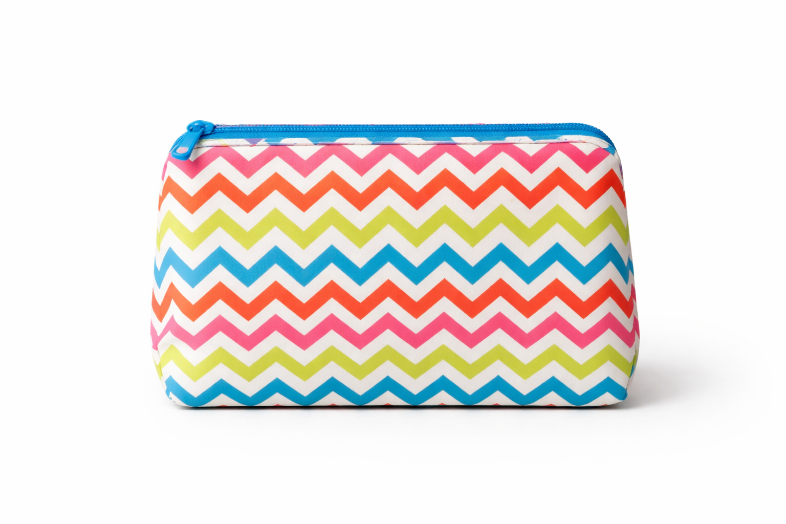 Chevron Makeup Pouch – Multicolor (Personalized Gift Bag)