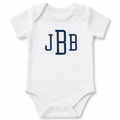Baby Boy Block Monogram Onesie