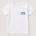 Personalized Boys Monogram Shirt – Custom Embroidered Initials Tee (Block Font)