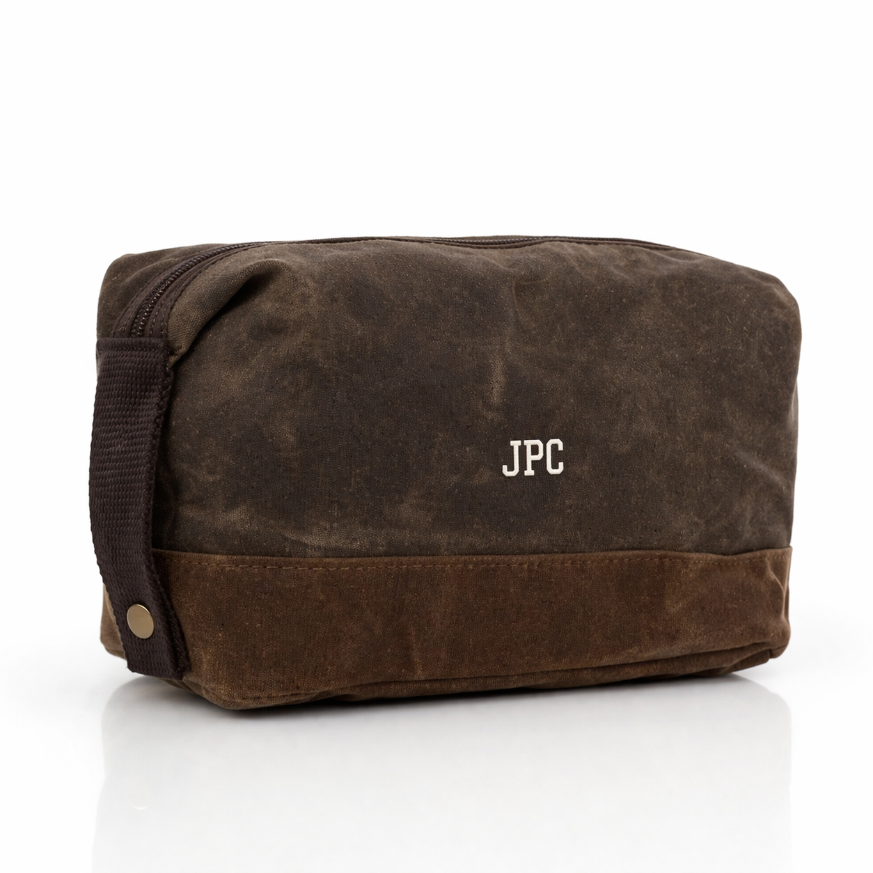Waxed Canvas Travel Kit – Personalized Toiletry Bag