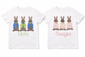 Personalized Bunny Trio Shirt – Custom Easter Kids Shirt (Boys & Girls)