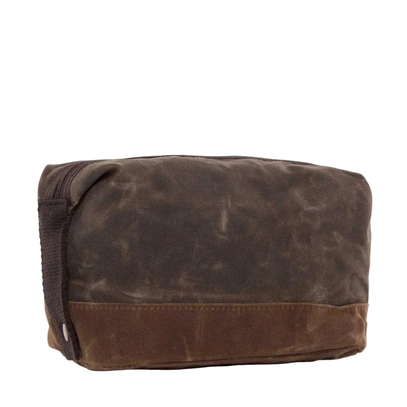 Waxed Canvas Travel Kit – Personalized Toiletry Bag
