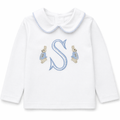 Boys Bunny Monogram Shirt – Personalized Easter Appliqué Top