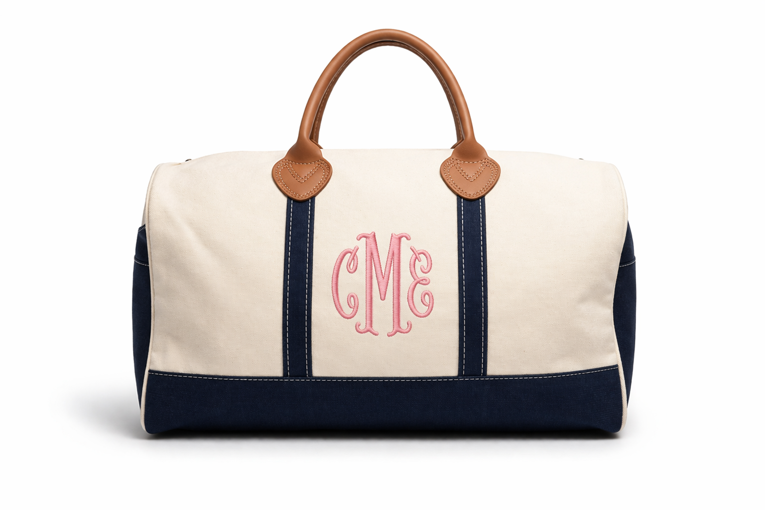 Round Duffle Bag – Canvas (Personalized Travel Bag)