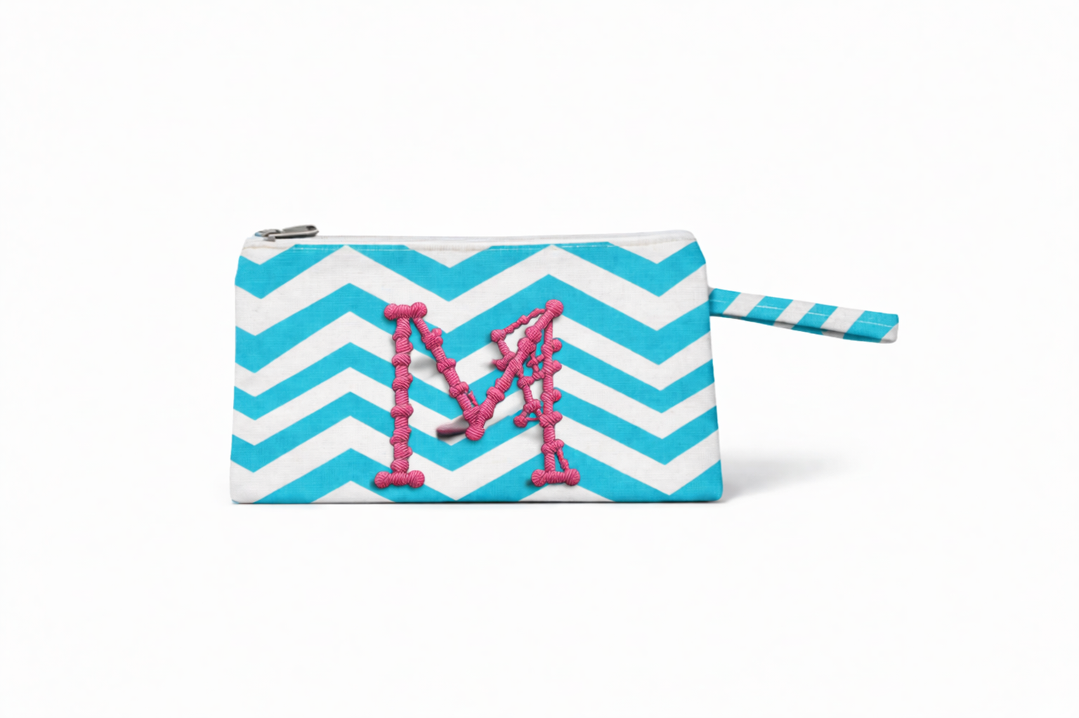 Chevron Clutch Bag- Canvas Wristlet