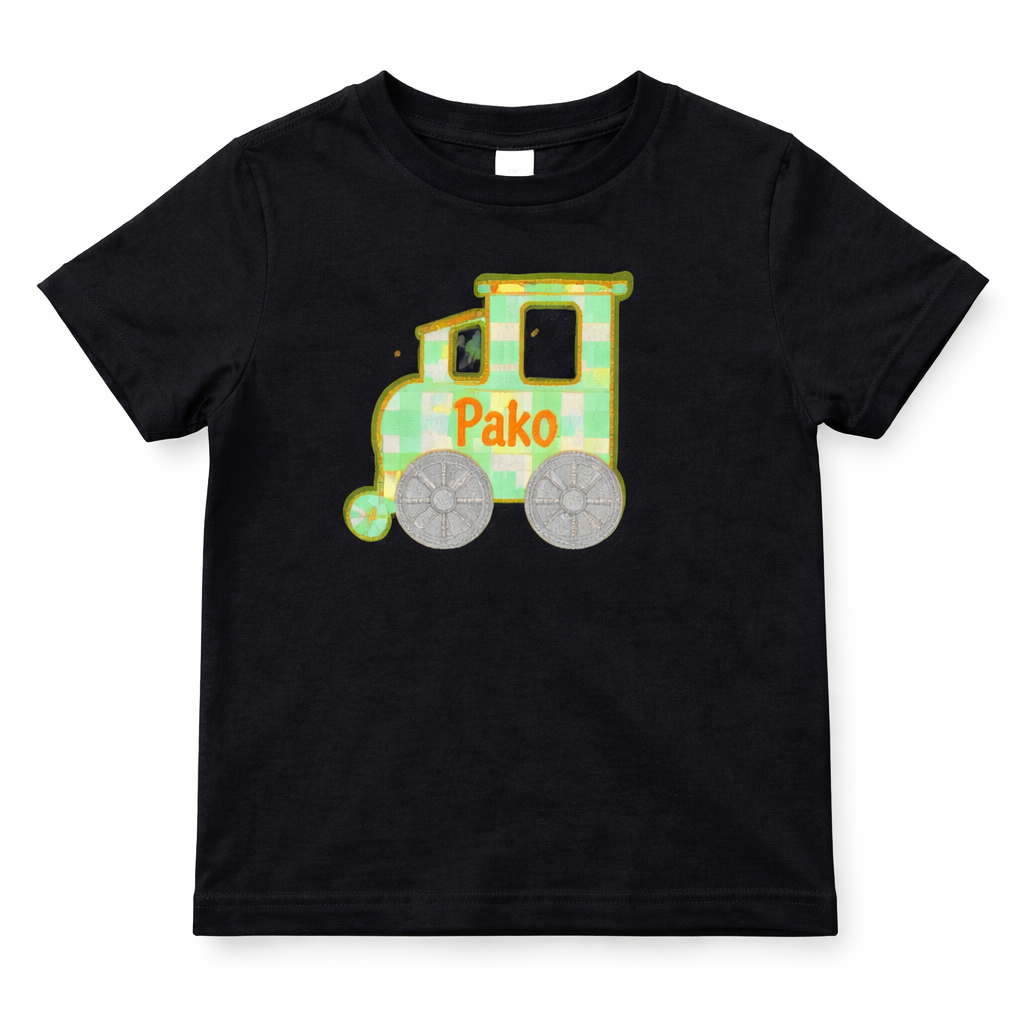 Personalized Train Appliqué Shirt – Custom Kids Name Shirt