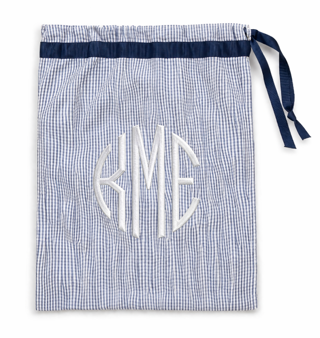 Mint Drawstring Laundry Bag – Personalized Travel Organizer Pouch