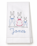 Personalized Bunny Family Appliqué Towel