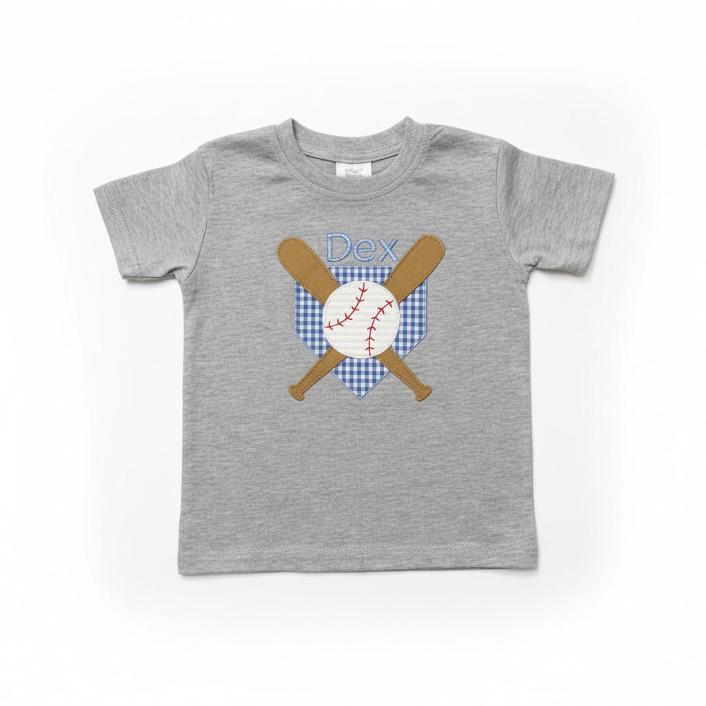 Classic Baseball Appliqué Name Tee