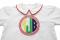 Girls Circle Appliqué Monogram Shirt – Personalized Color Block Initial Tee